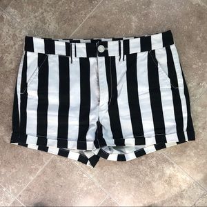American Eagle High Rise Pinstriped Shorts - Sz 12
